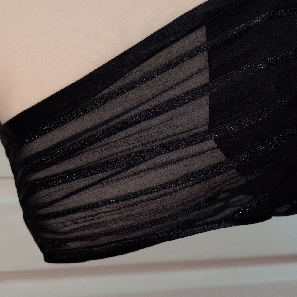 Kay Unger Black Formal Maxi Dress with Crystal Button Detail - Picture 3 of 11